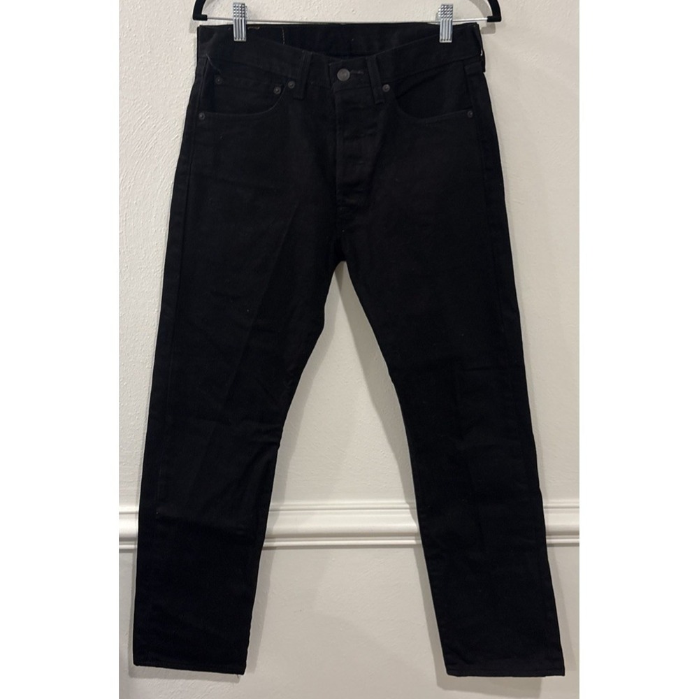 Levi's 501 Black Jeans Mens 31x30 Button Fly Straight Fit Denim